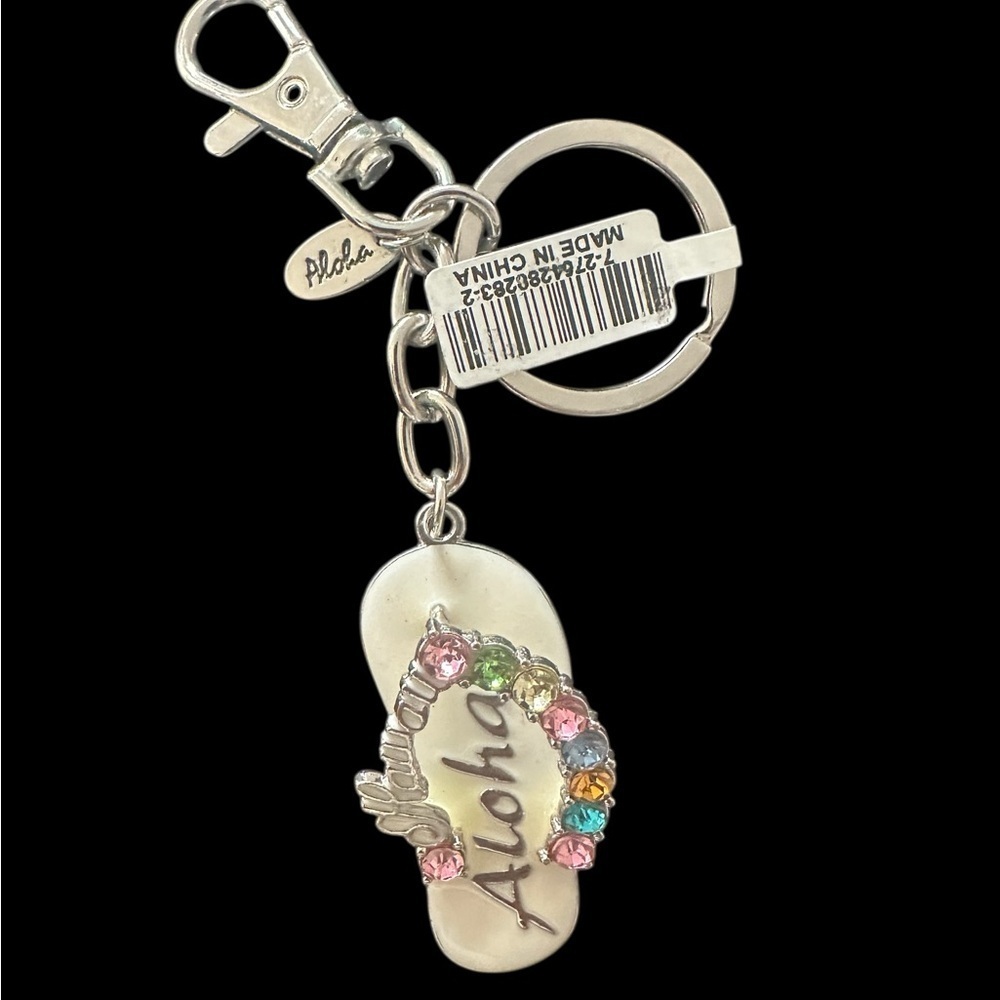 ALOHAS Silver and Colorful Gem Key Holder